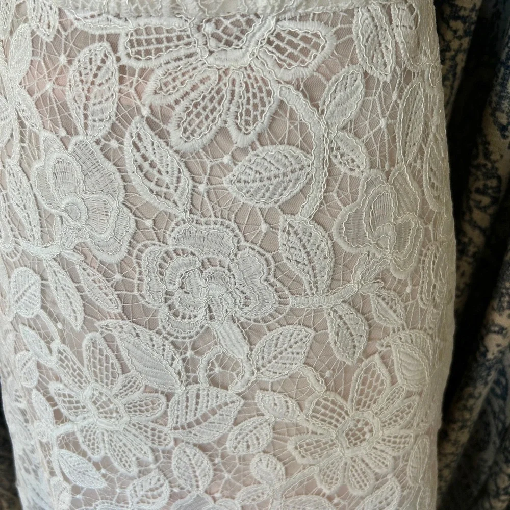 ANTHROPOLOGIE BHLDN Sachin & Babi Tate Midi Dress Floral Lace Strapless Size 2 - Picture 13 of 16